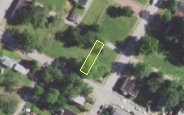 Aerial view of 5551 MAFFITT AV — vacant lot, St. Louis with approximate parcel outline