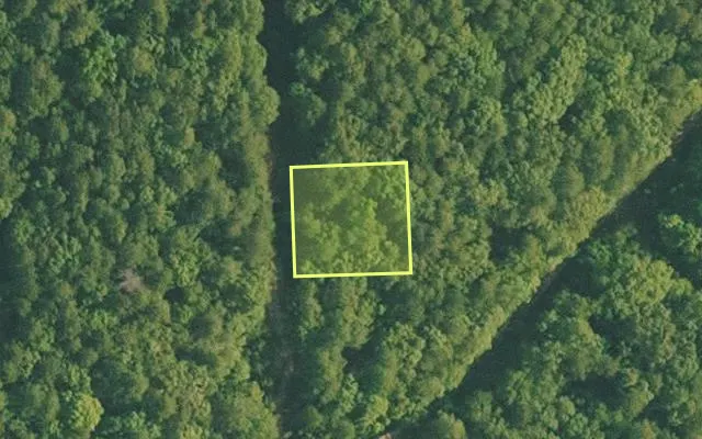 Aerial view of VAN BUREN County parcel 4500-01328-0000 — Arkansas post-auction with approximate parcel outline