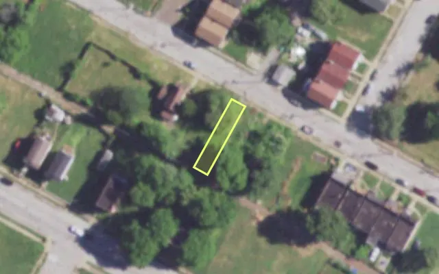 Aerial view of 3732 PENROSE ST — vacant lot, St. Louis with approximate parcel outline