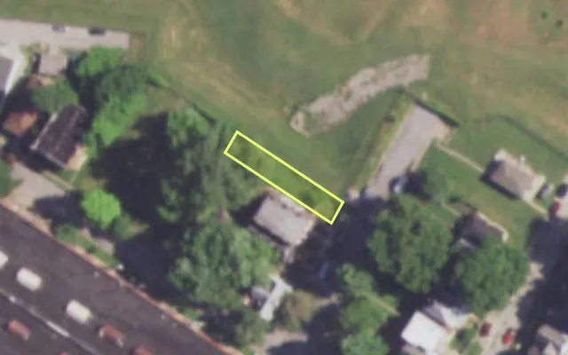 Aerial view of 5119 S COMPTON AV — vacant lot, St. Louis with approximate parcel outline