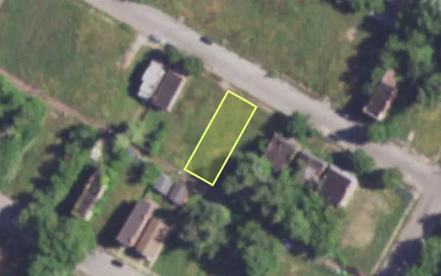 Aerial view of 4024 GARFIELD AV — vacant lot, St. Louis with approximate parcel outline