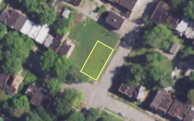 Aerial view of 4201 MAFFITT AV — vacant lot, St. Louis with approximate parcel outline