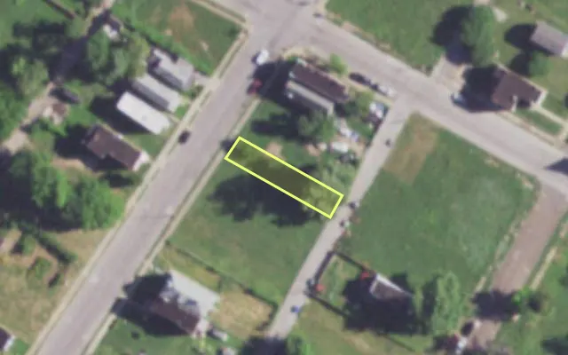 Aerial view of 4250 PRAIRIE AV — vacant lot, St. Louis with approximate parcel outline