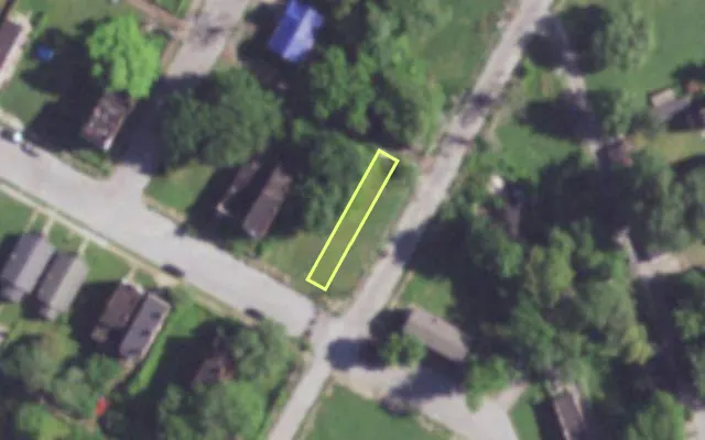 Aerial view of 2903 BAILEY AV — vacant lot, St. Louis with approximate parcel outline