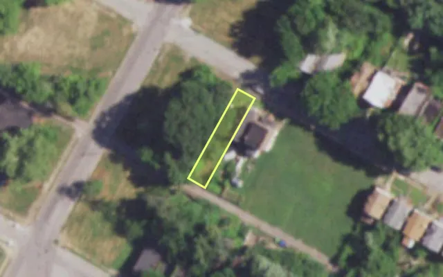 Aerial view of 4360 COTE BRILLIANTE AV — vacant lot, St. Louis with approximate parcel outline