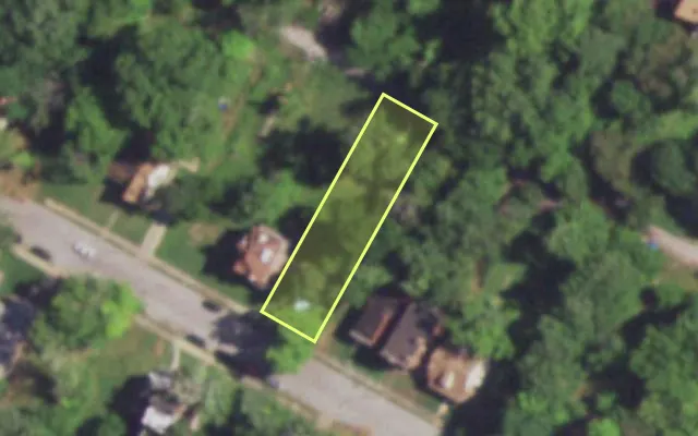 Aerial view of 4755 COTE BRILLIANTE AV — vacant lot, St. Louis with approximate parcel outline