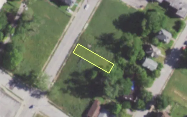 Aerial view of 1416 GOODFELLOW BLVD — vacant lot, St. Louis with approximate parcel outline