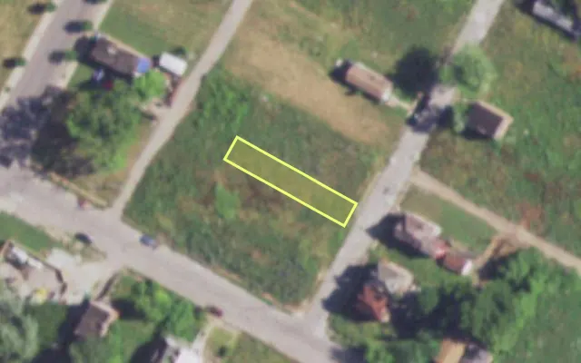 Aerial view of 3011 VINE GROVE AV — vacant lot, St. Louis with approximate parcel outline