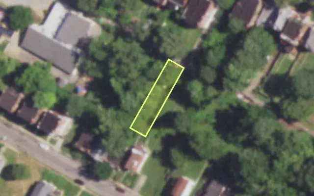 Aerial view of 4837 R LEDUC ST — vacant lot, St. Louis with approximate parcel outline