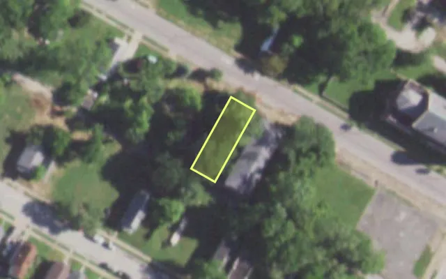 Aerial view of 5630 MAFFITT AV — vacant lot, St. Louis with approximate parcel outline