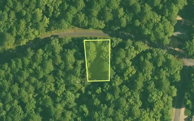 Aerial view of GARLAND County parcel 58089 — Arkansas post-auction with approximate parcel outline