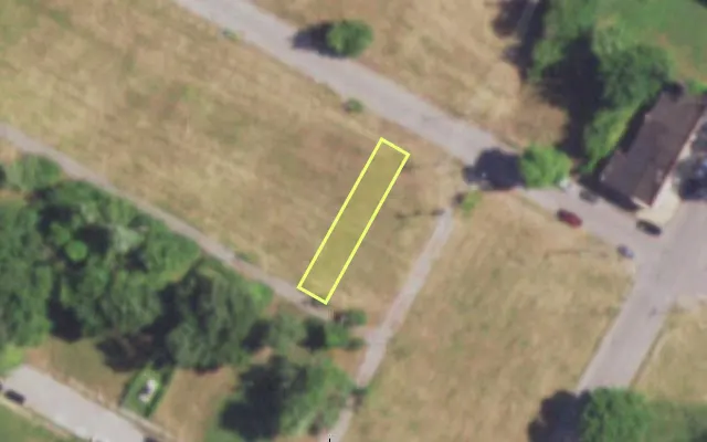 Aerial view of 4520 KENNERLY AV — vacant lot, St. Louis with approximate parcel outline