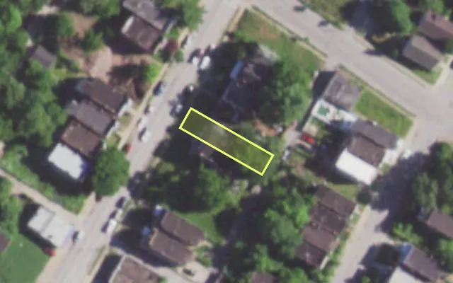 Aerial view of 1330 GOODFELLOW BLVD — vacant lot, St. Louis with approximate parcel outline
