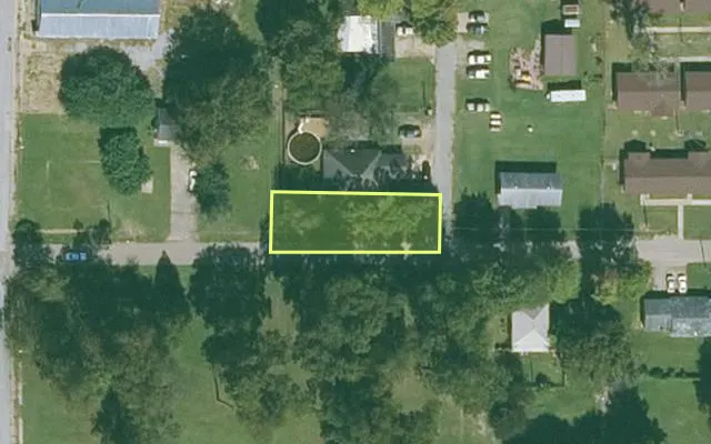 Aerial view of MISSISSIPPI County parcel 722-00502-000 — Arkansas post-auction with approximate parcel outline