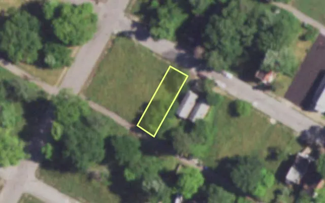 Aerial view of 4274 GARFIELD AV — vacant lot, St. Louis with approximate parcel outline