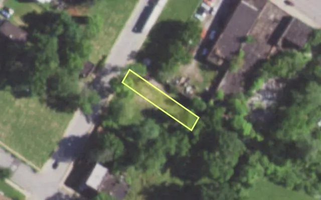 Aerial view of 1474 BLACKSTONE AV — vacant lot, St. Louis with approximate parcel outline