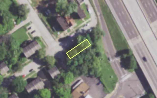 Aerial view of 4620 VON PHUL ST — vacant lot, St. Louis with approximate parcel outline