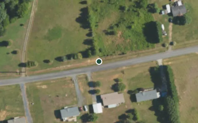 Aerial view of 1.43 acres in Stanly, NC — 16160; approximate location marked