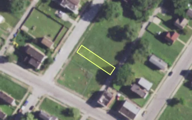 Aerial view of 4310 DESOTO AV — vacant lot, St. Louis with approximate parcel outline
