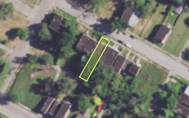 Aerial view of 3734 MAFFITT AV — vacant lot, St. Louis with approximate parcel outline