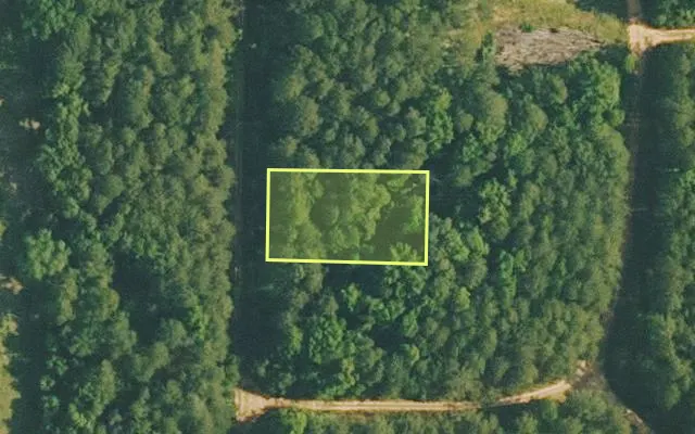 Aerial view of VAN BUREN County parcel 4500-02393-0000 — Arkansas post-auction with approximate parcel outline