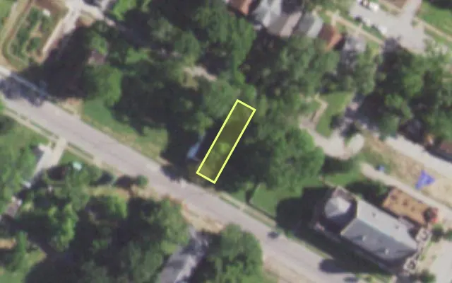 Aerial view of 5629 MAFFITT AV — vacant lot, St. Louis with approximate parcel outline