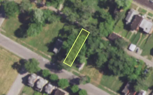 Aerial view of 4589 MAFFITT AV — vacant lot, St. Louis with approximate parcel outline