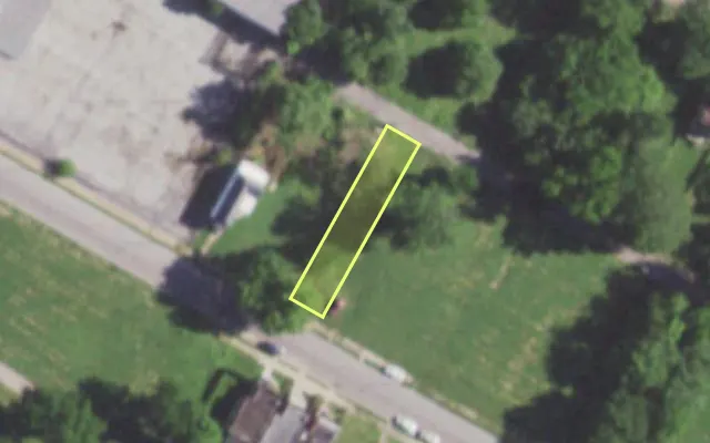 Aerial view of 5717 COTE BRILLIANTE AV — vacant lot, St. Louis with approximate parcel outline