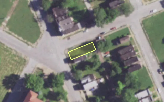 Aerial view of 4264 N FLORISSANT AV — vacant lot, St. Louis with approximate parcel outline