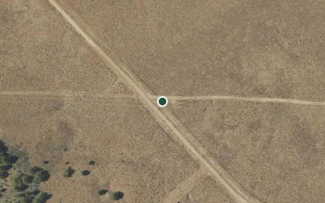 Aerial view of 4.65 acres in Klamath, OR — 15817; approximate location marked