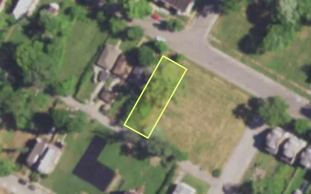Aerial view of 4616 MAFFITT AV — vacant lot, St. Louis with approximate parcel outline