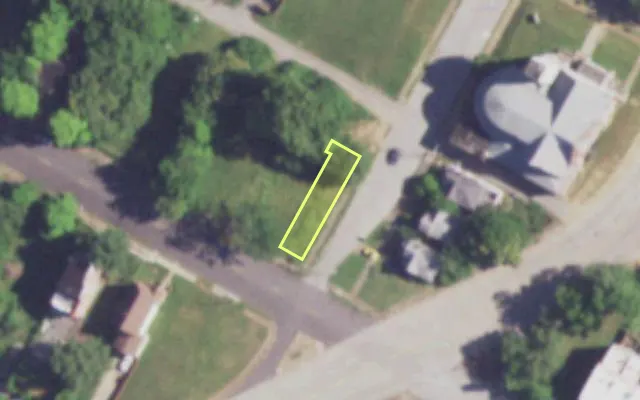 Aerial view of 3701 FINNEY AV — vacant lot, St. Louis with approximate parcel outline