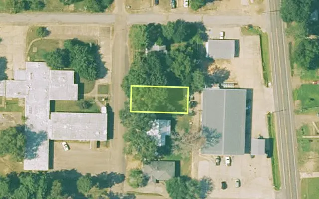 Aerial view of LAFAYETTE County parcel 702-01602-0000 — Arkansas post-auction with approximate parcel outline