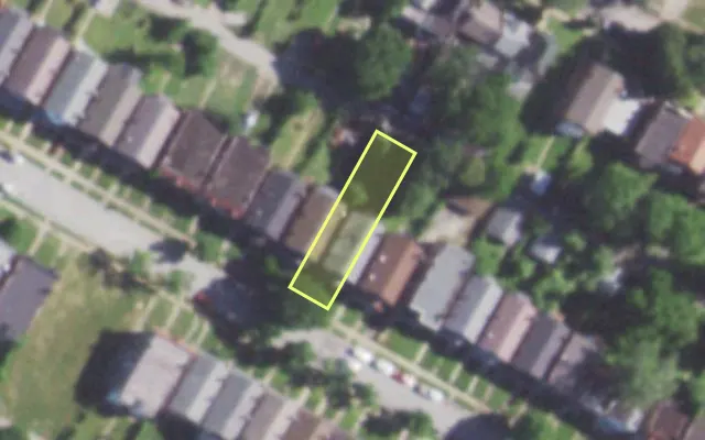 Aerial view of 5125 NORTHLAND AV — vacant lot, St. Louis with approximate parcel outline