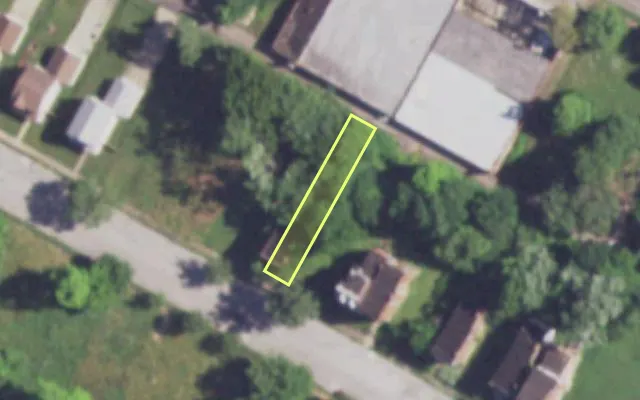 Aerial view of 3971 COOK AV — vacant lot, St. Louis with approximate parcel outline