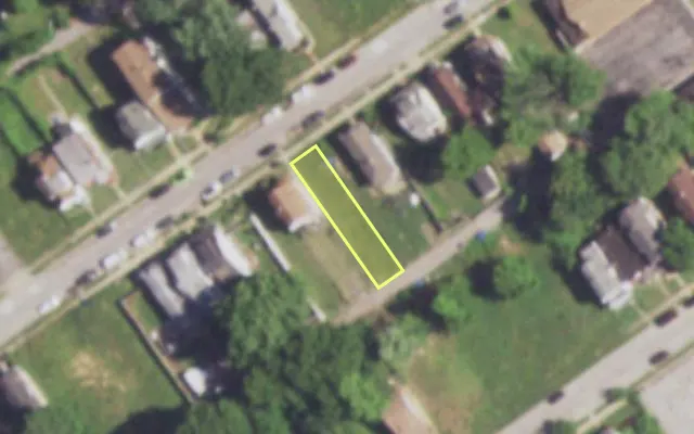 Aerial view of 4934 ARLINGTON AV — vacant lot, St. Louis with approximate parcel outline