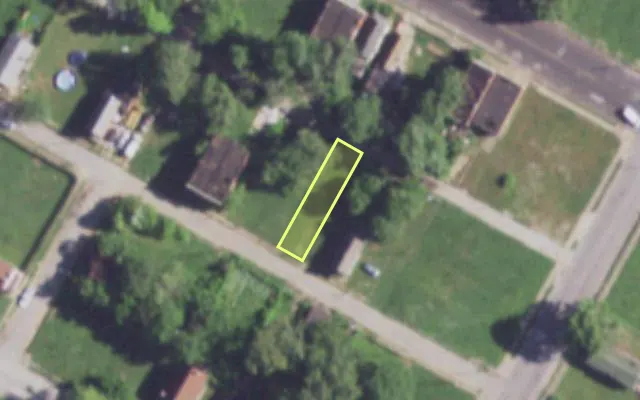 Aerial view of 3821 SHERMAN PL — vacant lot, St. Louis with approximate parcel outline