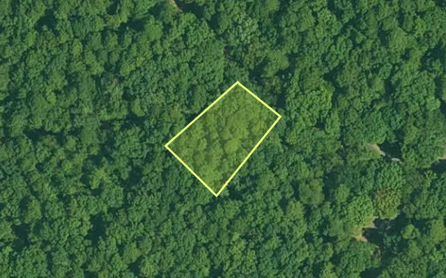 Aerial view of GARLAND County parcel 61814 — Arkansas post-auction with approximate parcel outline