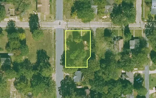 Aerial view of JEFFERSON County parcel 930-49431-000 — Arkansas post-auction with approximate parcel outline