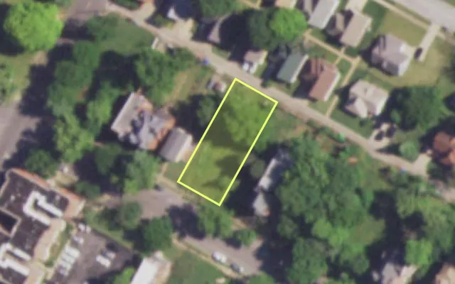 Aerial view of 4359 WEST BELLE PL — vacant lot, St. Louis with approximate parcel outline