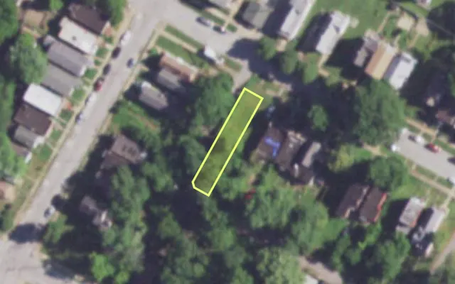 Aerial view of 4042 GREEN LEA PL — vacant lot, St. Louis with approximate parcel outline