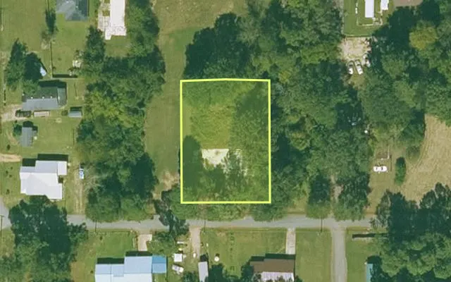 Aerial view of BRADLEY County parcel 712-00043-000 — Arkansas post-auction with approximate parcel outline
