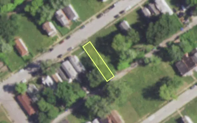 Aerial view of 5024 EMERSON AV — vacant lot, St. Louis with approximate parcel outline