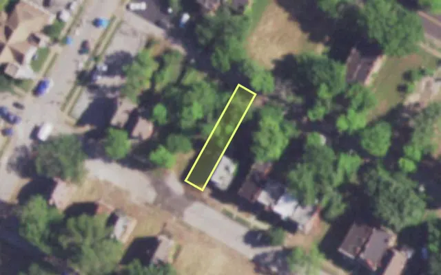 Aerial view of 3951 MAFFITT AV — vacant lot, St. Louis with approximate parcel outline