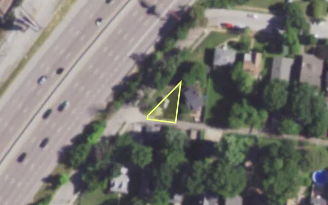 Aerial view of 6964 R FYLER AV — vacant lot, St. Louis with approximate parcel outline