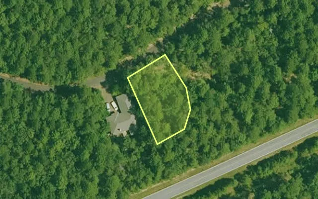 Aerial view of GARLAND County parcel 66676 — Arkansas post-auction with approximate parcel outline