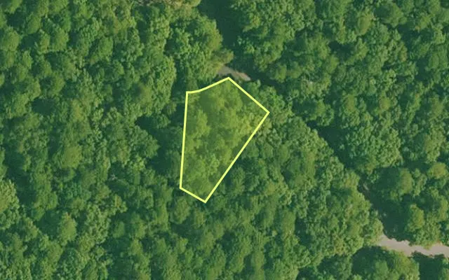 Aerial view of GARLAND County parcel 74613 — Arkansas post-auction with approximate parcel outline