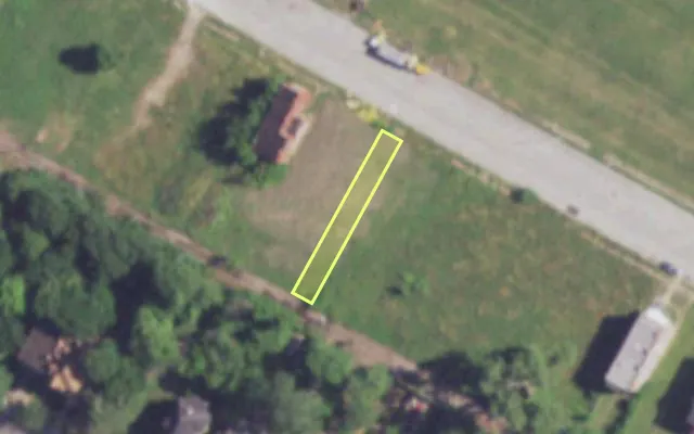 Aerial view of 4024 EVANS AV — vacant lot, St. Louis with approximate parcel outline