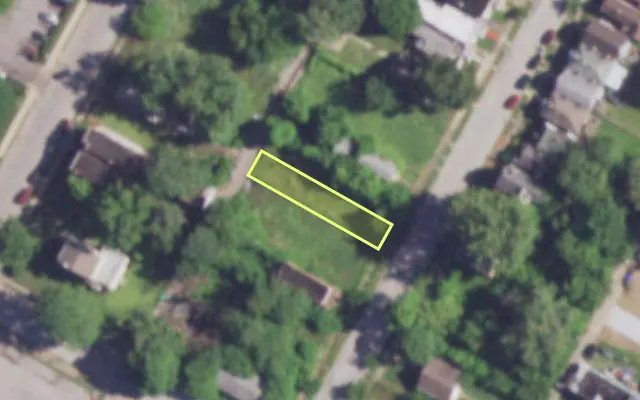 Aerial view of 2519 BELLE GLADE AV — vacant lot, St. Louis with approximate parcel outline