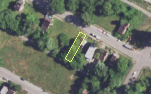 Aerial view of 4022 NORTH MARKET ST — vacant lot, St. Louis with approximate parcel outline